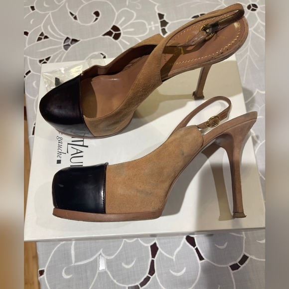 Saint Laurent, size 40 Brown leather and Camel suede - Picture 4 of 11